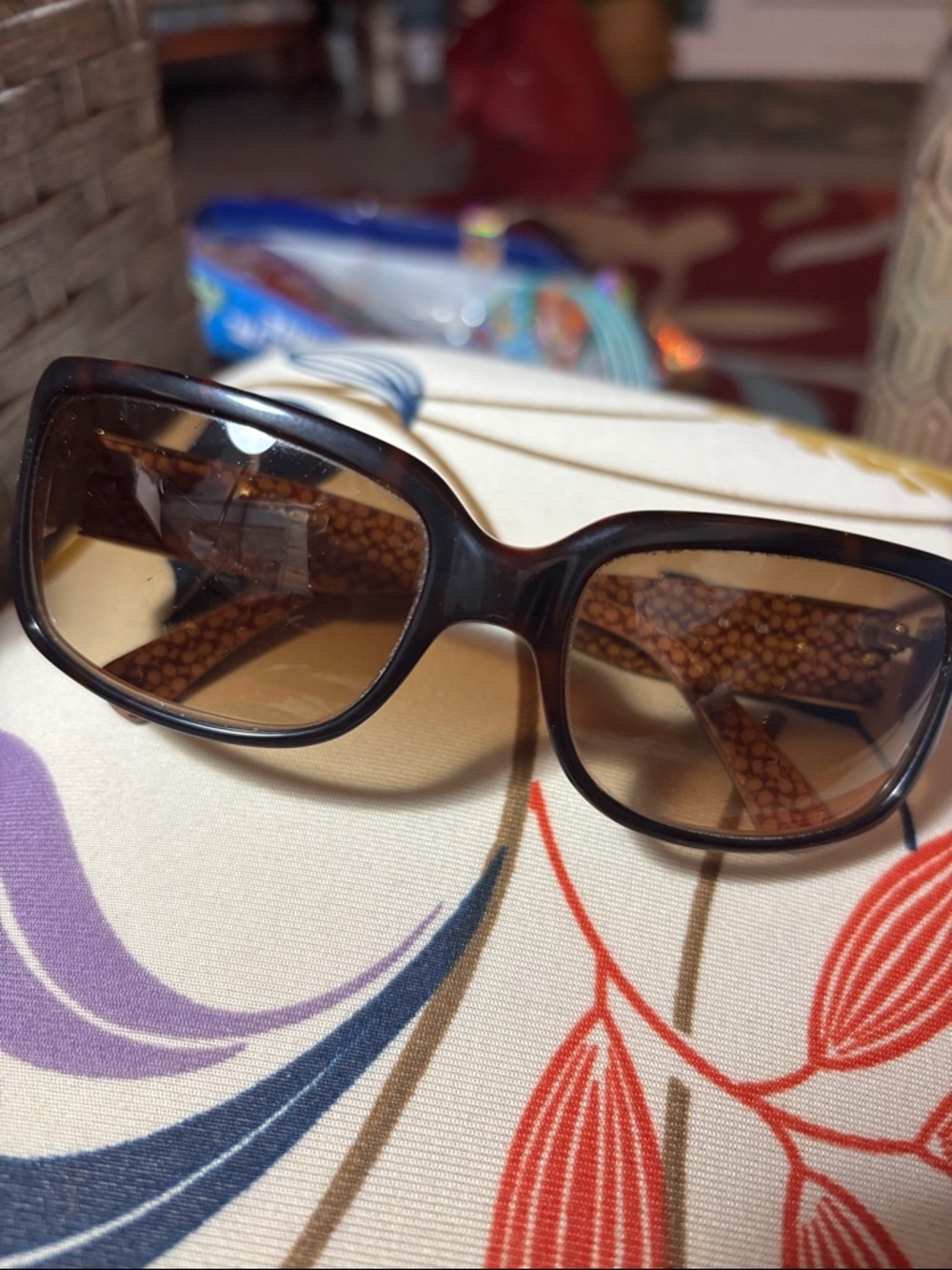 COACH Women’s Brown Tortoise Frame Sunglasses - Stylish UV Shades. Well loved